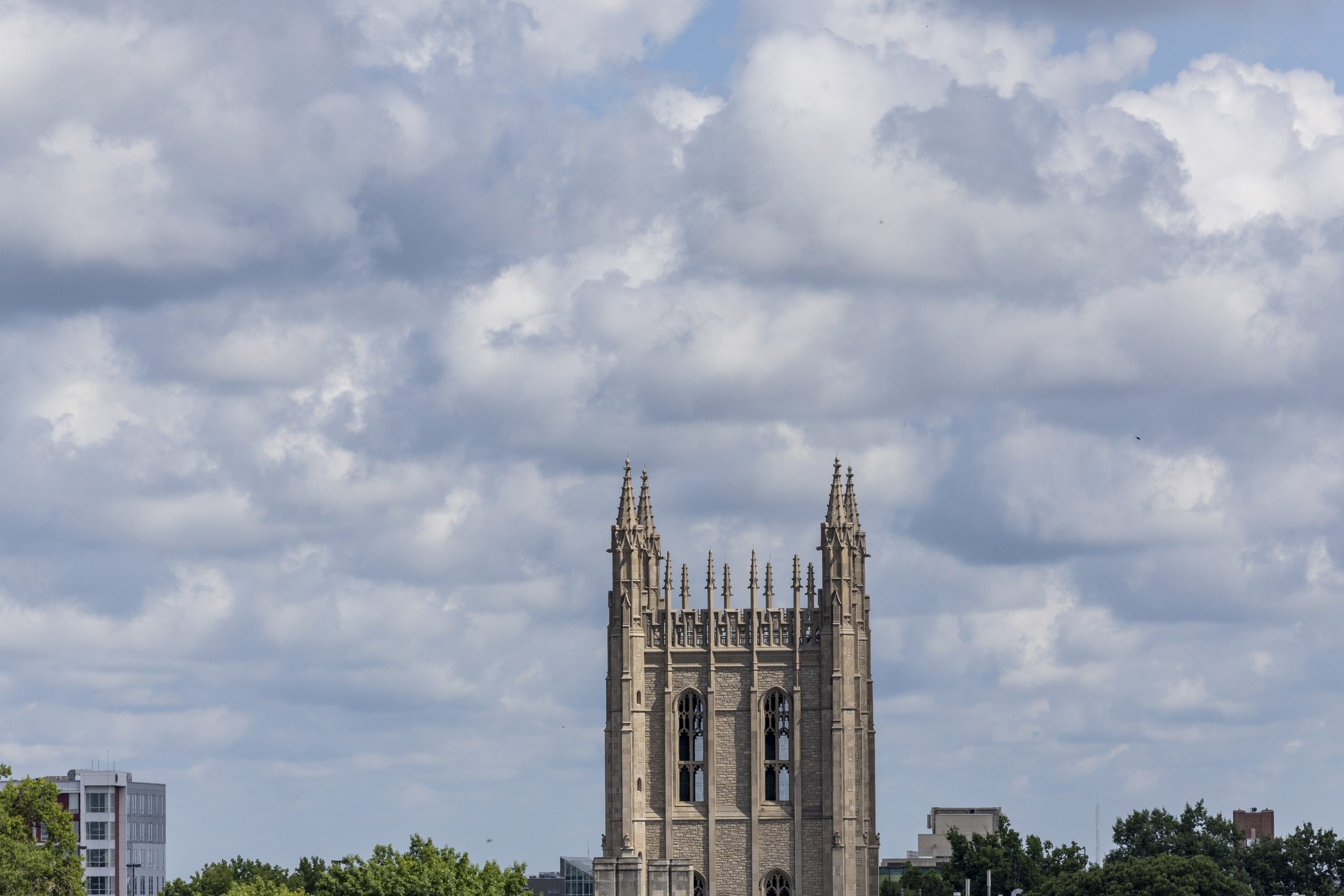Summer sky and clouds with Memorial Union