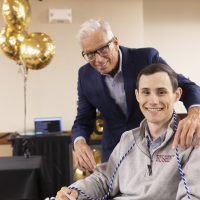 Hunter Bushnell and Vice Chancellor Bill Stackman
