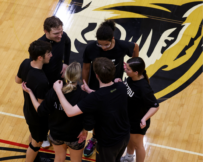Students in intramural sports.