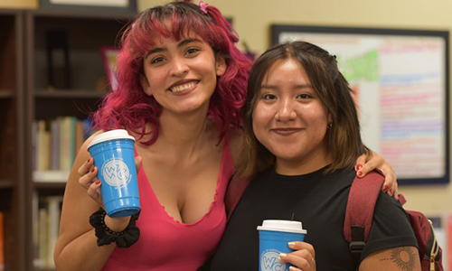 Students at a Women's Center event.