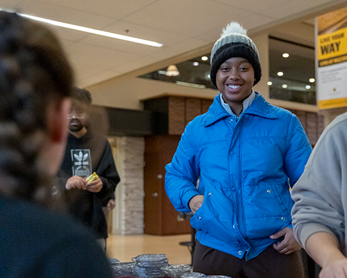 Student at Brain Break event.