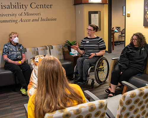 Students at Disability Center.