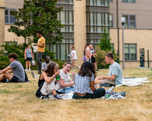 Students at Housing event.