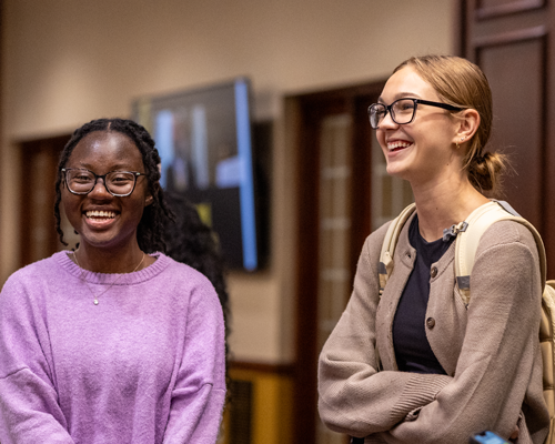 Students at Dean of Student event.