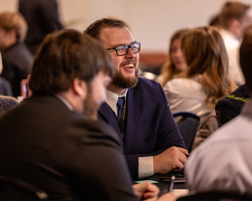 Student at Missouri Leadership Institute event.